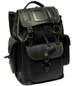 Рюкзак кожаный Unileather 3КБ Викинг черный
