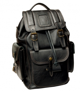 Рюкзак кожаный Unileather 3КБ Викинг флоттер черный